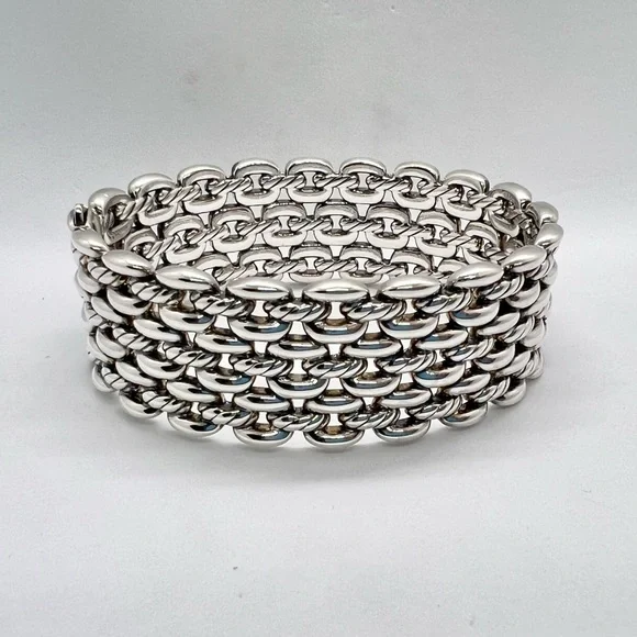 David Yurman Thoroughbred 3-Row Cuff Bracelet - Picture 11 of 16